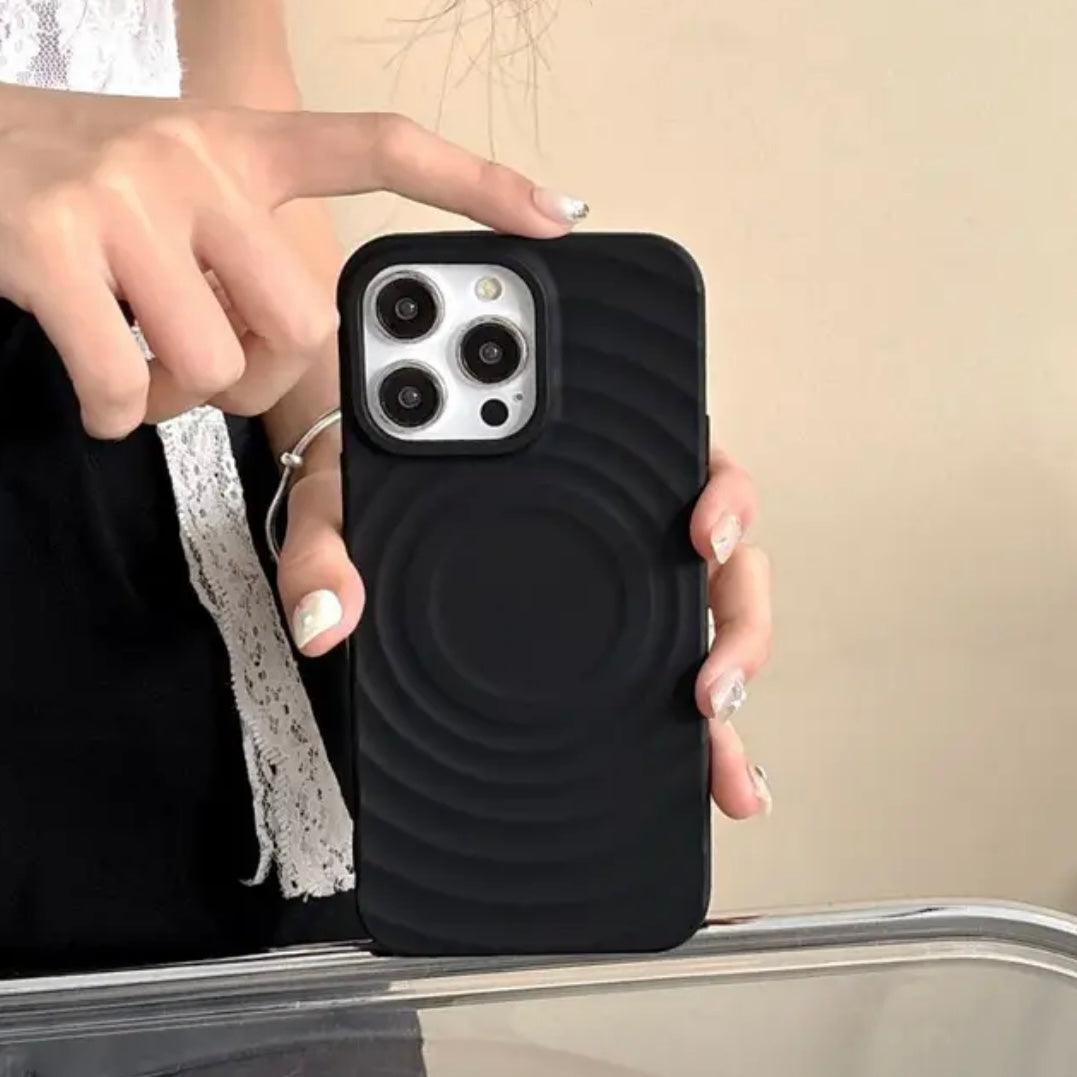 Estuche Silicona Magsafe Negro Mate Iphone