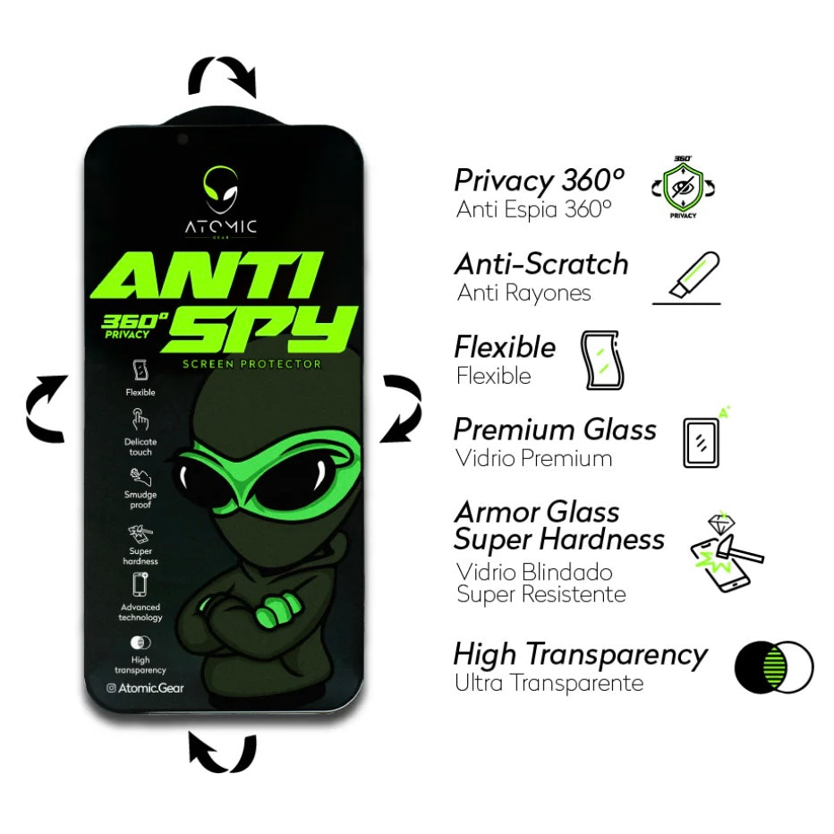 Vidrio Blindado Antiespia Iphone Atomic