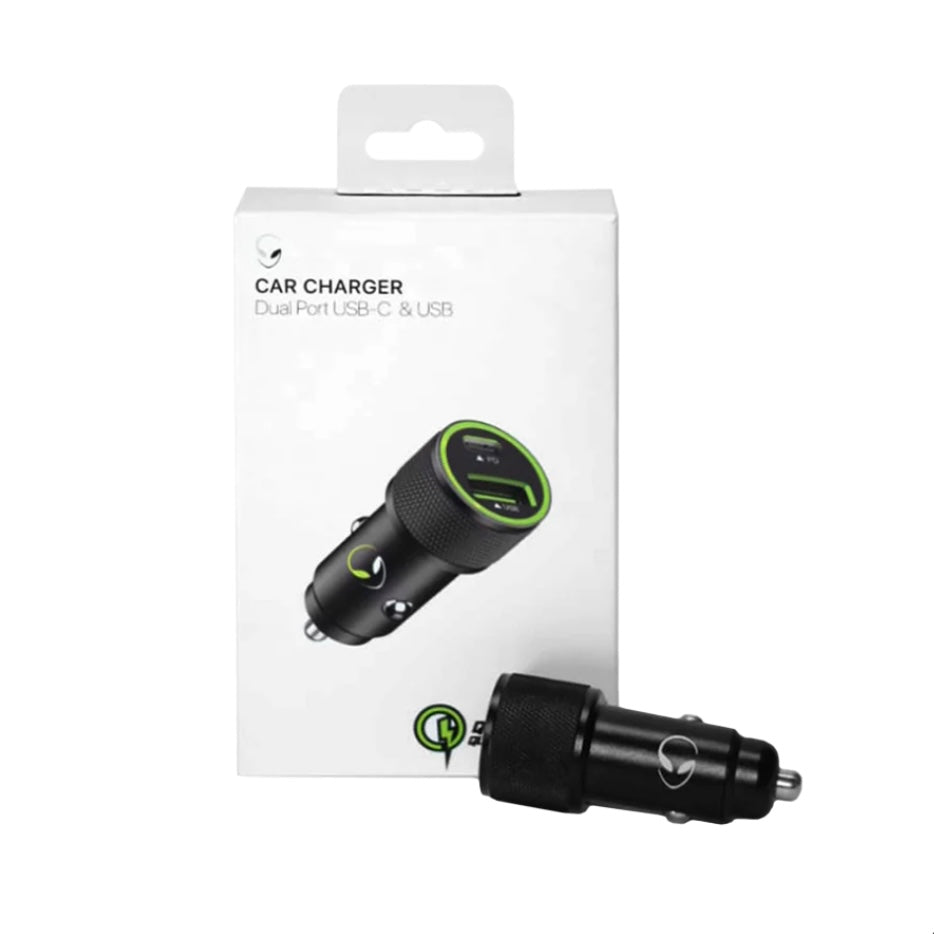 Cargador Carro Dual Port (usb Y Usbc) Atomic Carga Rapida